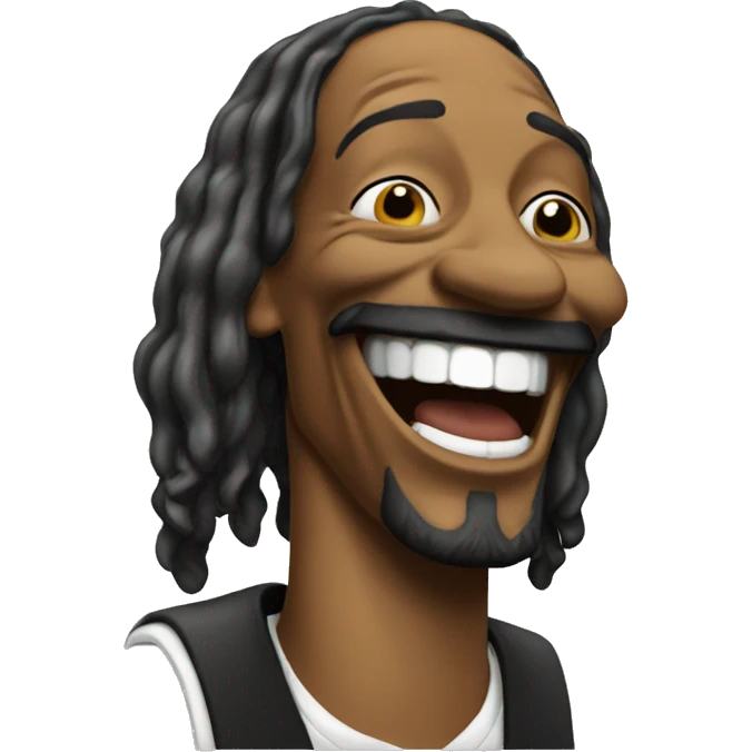 Crazy Snoop Dogg laughing emoji
