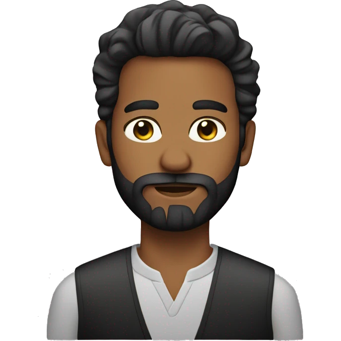 bearded driver in chic earrings emoji