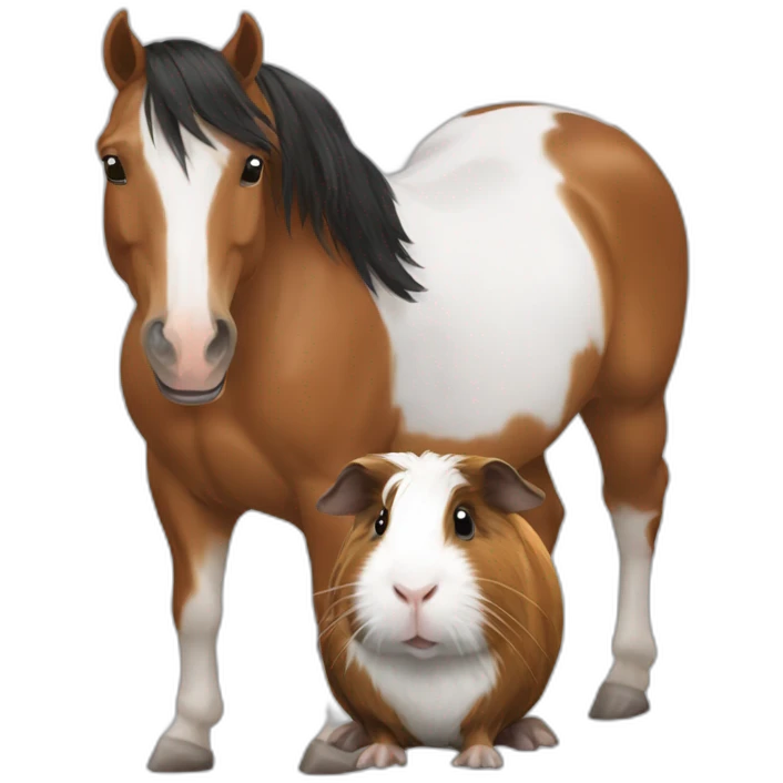 Horse and  guinea pig emoji