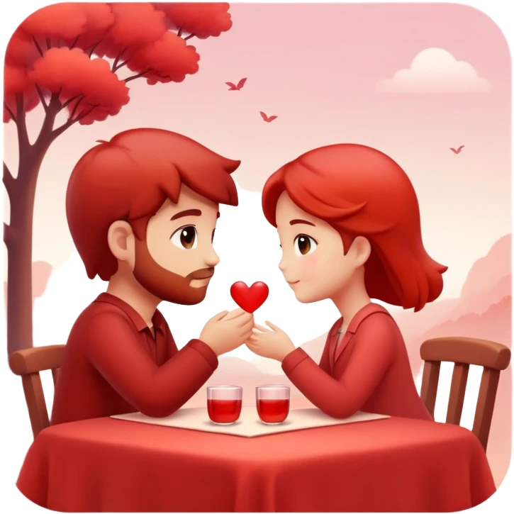 Romantic reddish aesthetic emoji
