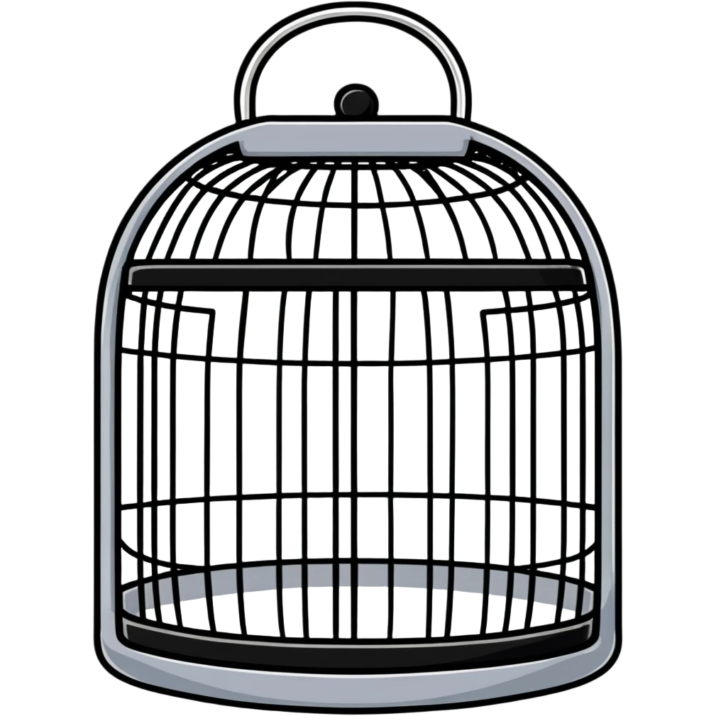silver cage locked emoji