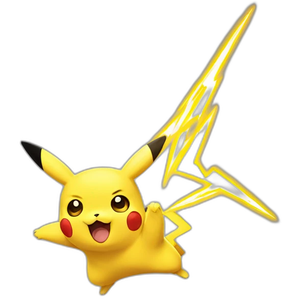 Pikachu lightning emoji