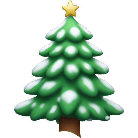 Snow with Christmas tree emoji