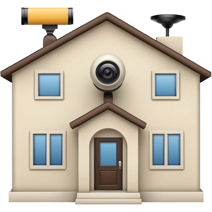 House with security camera emoji