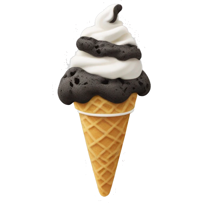 cookies and cream soft serve emoji