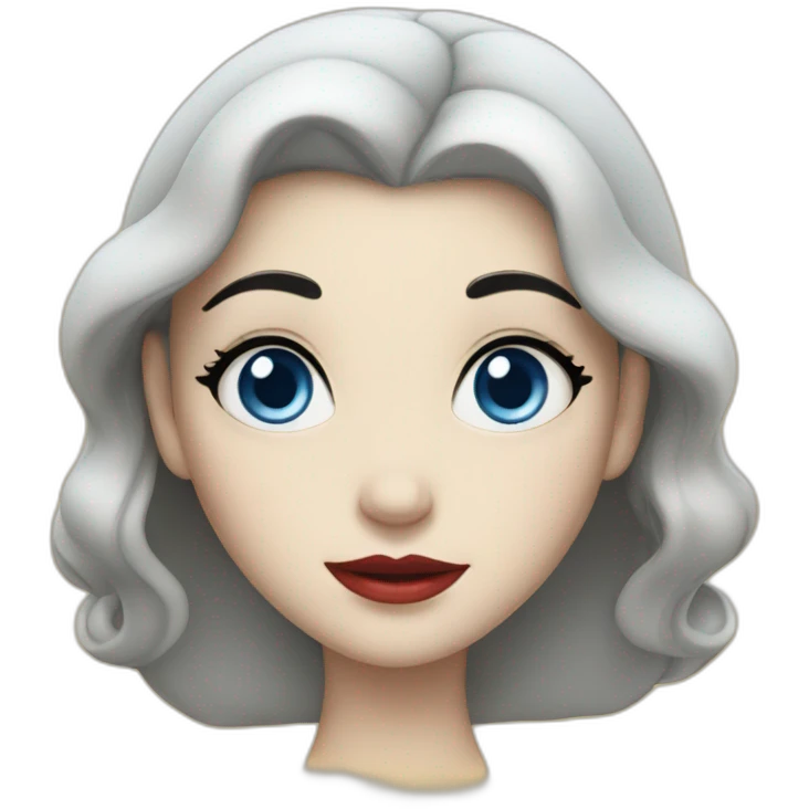 Blue-eyed snow white emoji