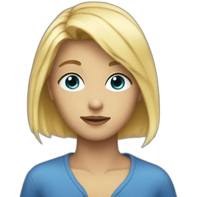 Blonde au yeux bleu emoji