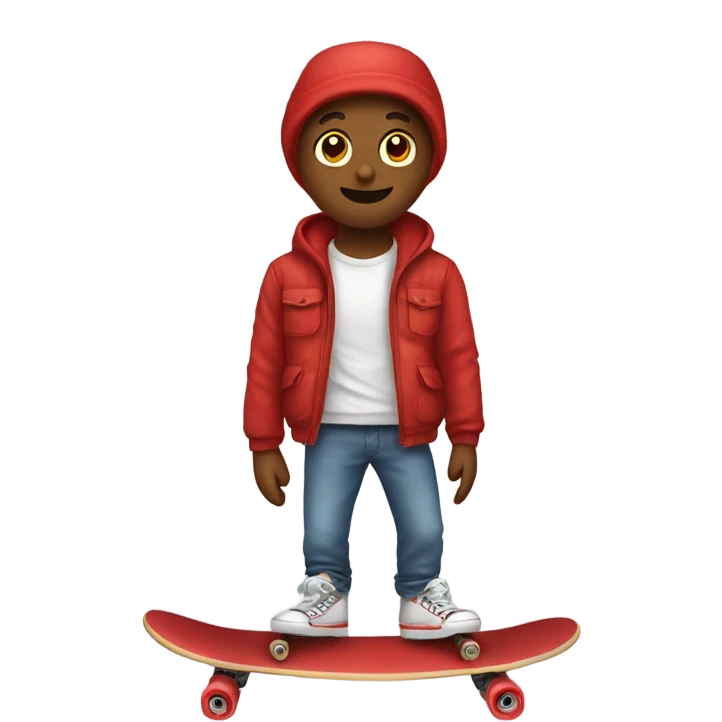 red skateboard  emoji