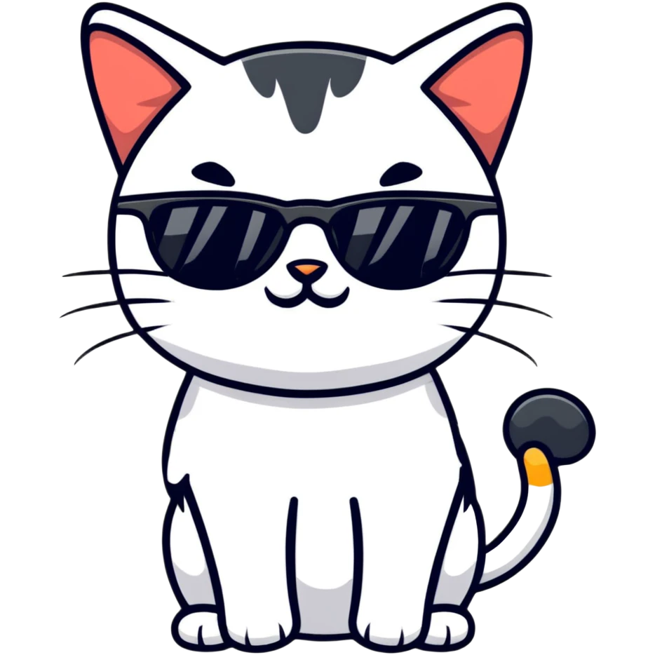 Cat with sunglasses emoji