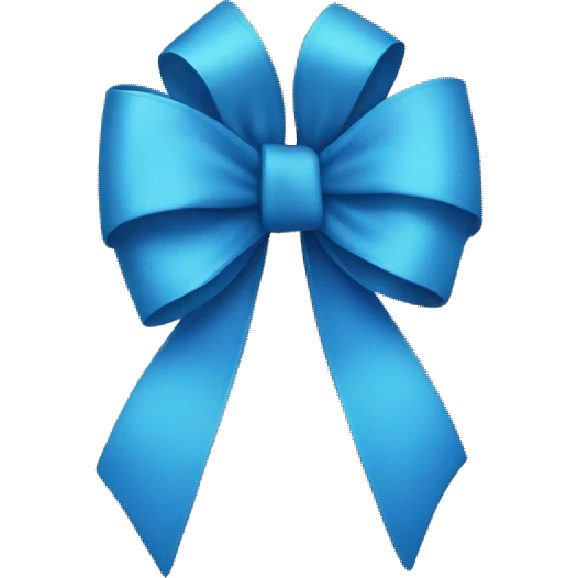 Blue bow emoji