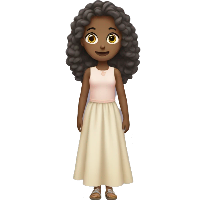girl in dress outdoors emoji
