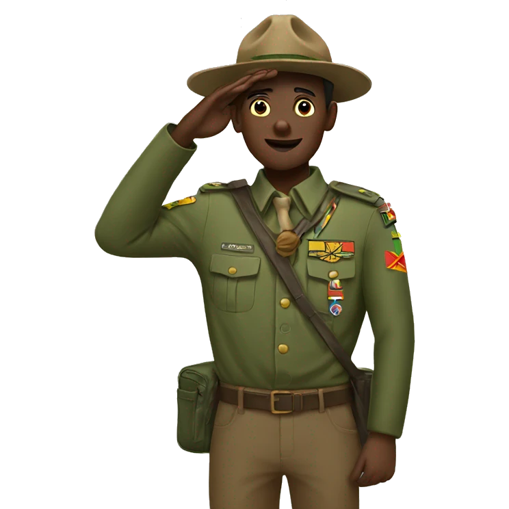 Zimbabwe scout salute emoji