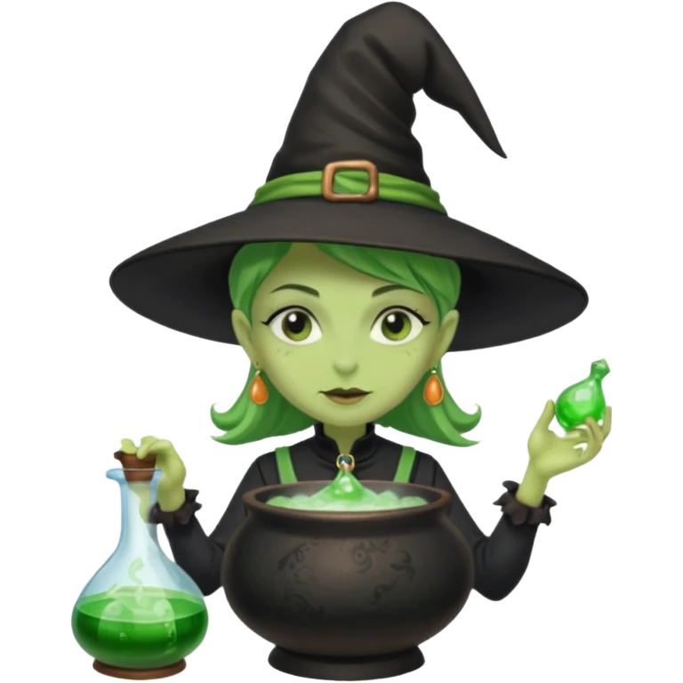 green witch cooking potion emoji