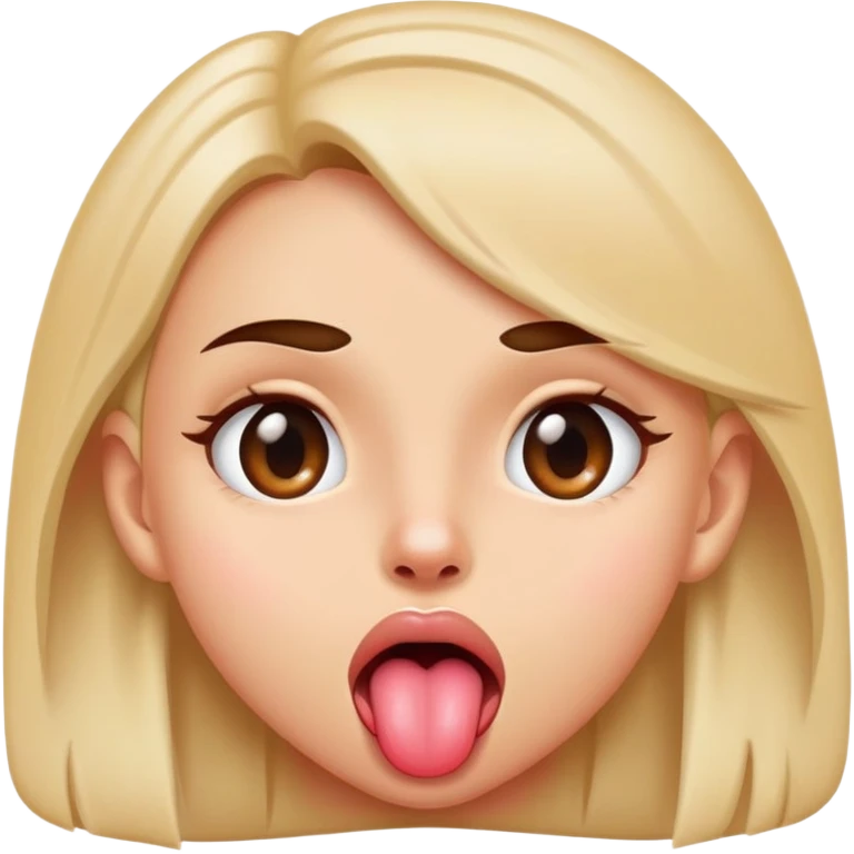 girl with tongue out and eyes back emoji
