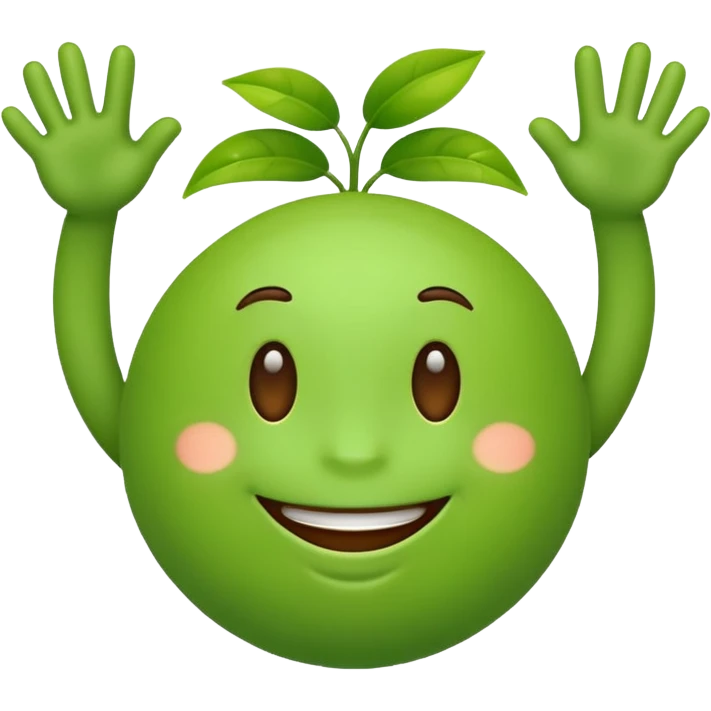 green emoji with limbs emoji