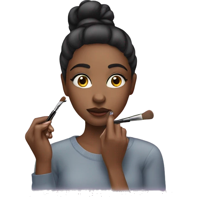 Girl doing makeup emoji