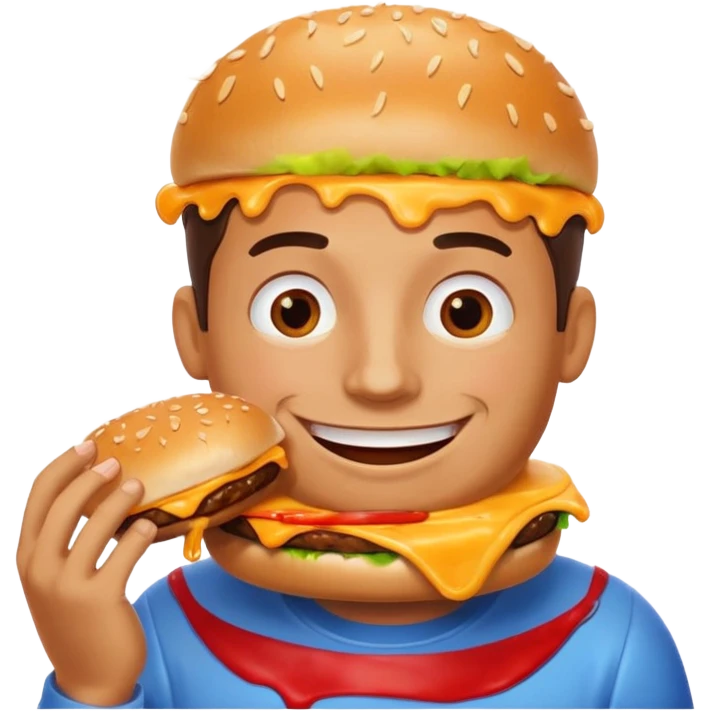 Màn eating burger emoji