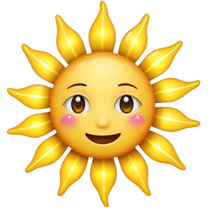an emoji of a mix of a sparkle and sun emoji