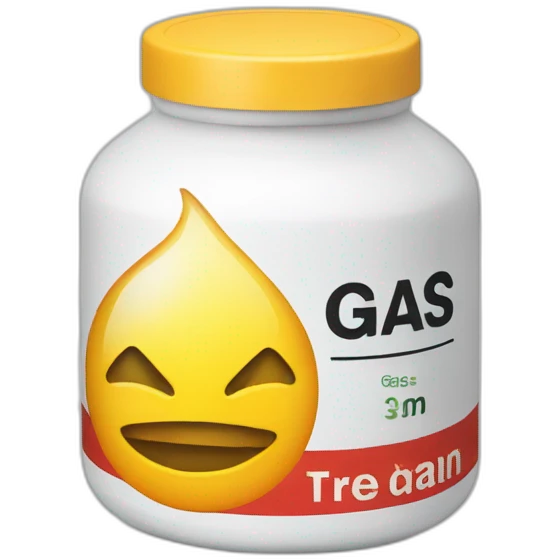 label with 'ide gas' on it emoji