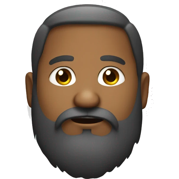 Beard chubby man talking emoji