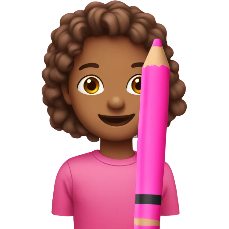 pink crayon emoji