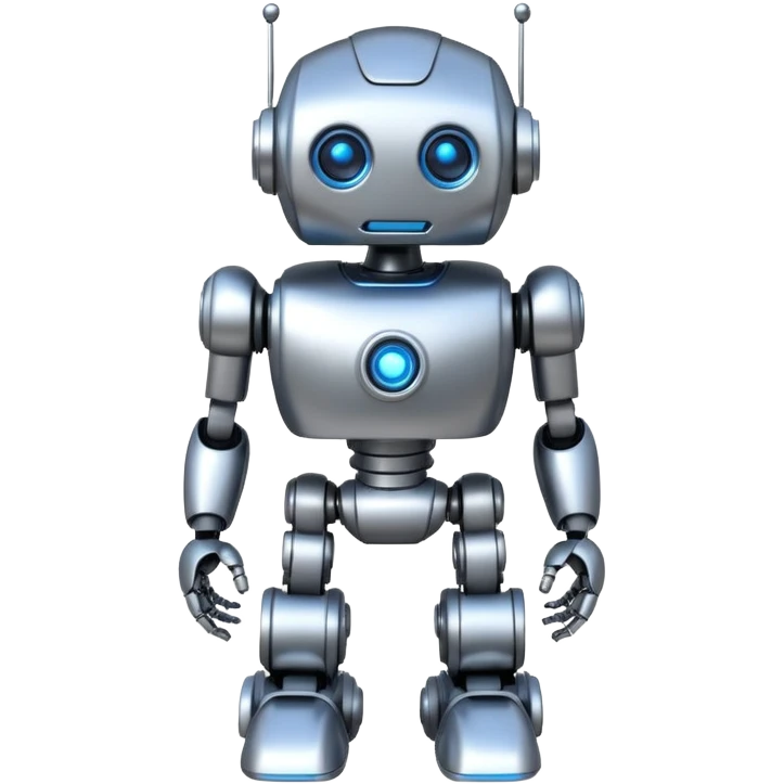 silver robot walking emoji