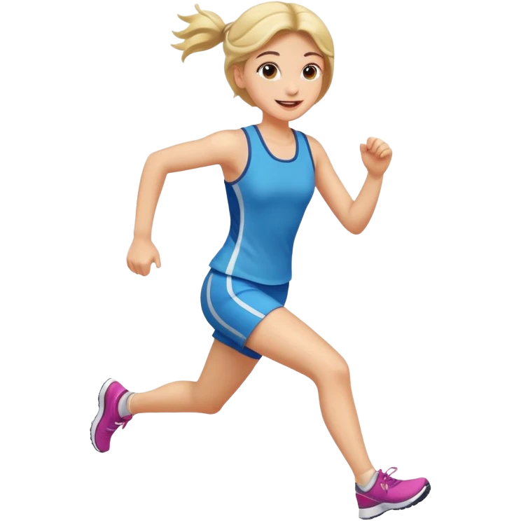 run behind girl emoji