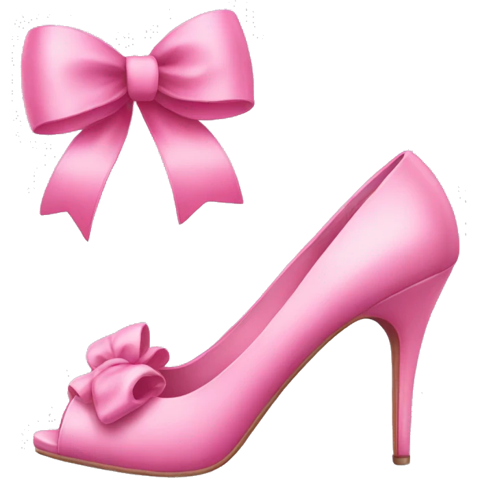 Cute pink bow on heels emoji