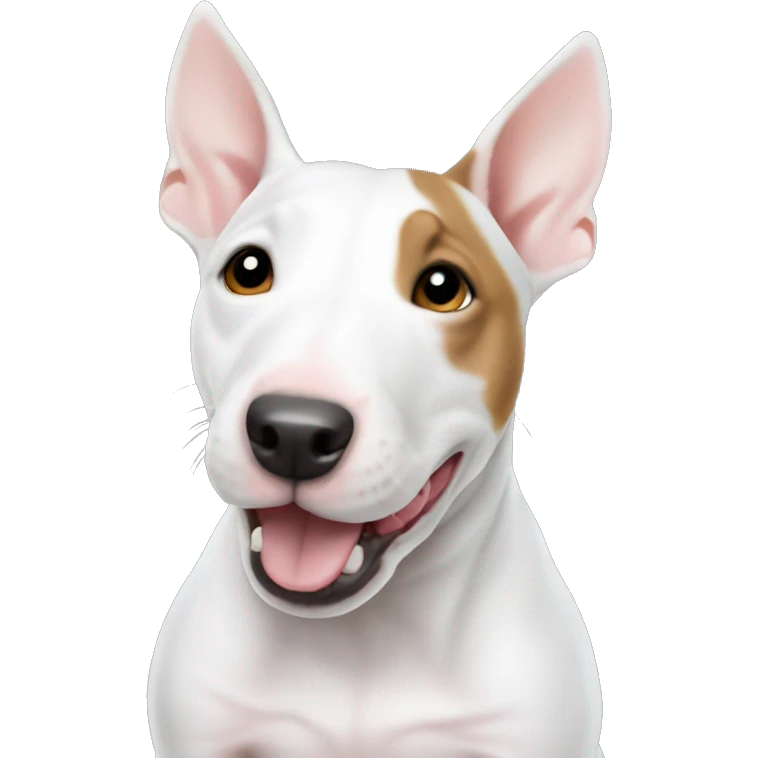 Miniature bull terrier white ginger emoji