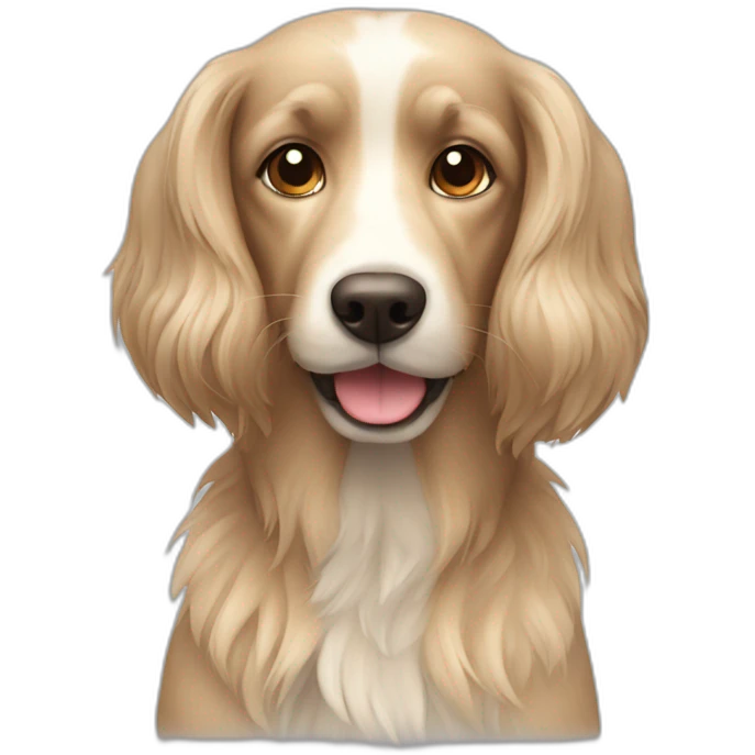 silky coat type dog emoji