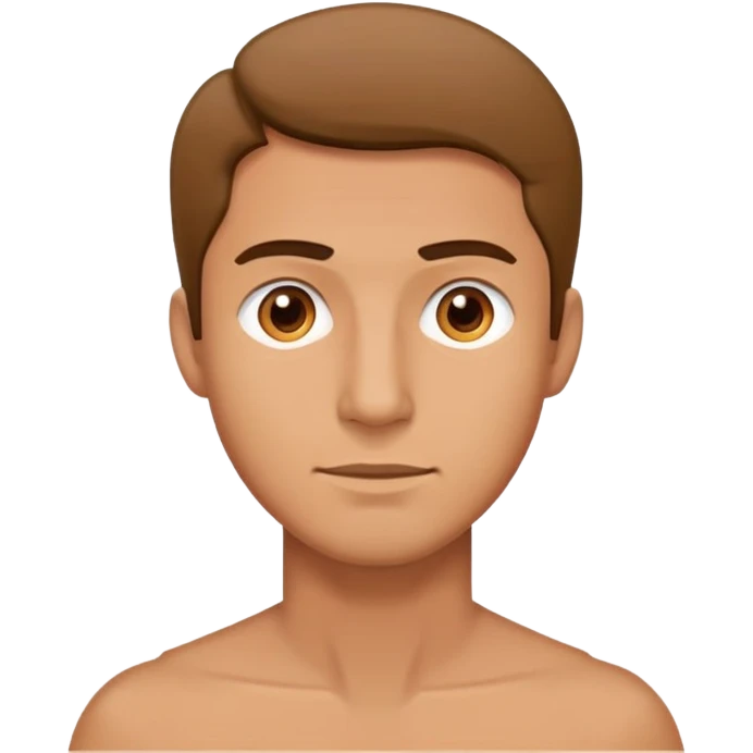 man standing with neutral expression emoji