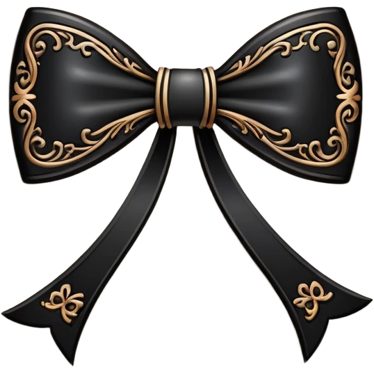 Gothic bow emoji