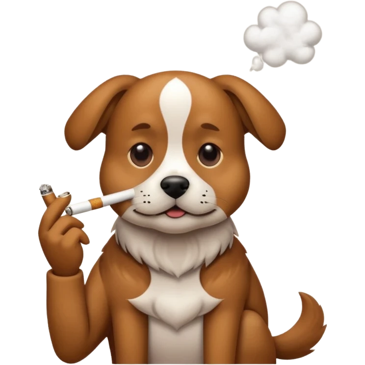 perro fumando emoji