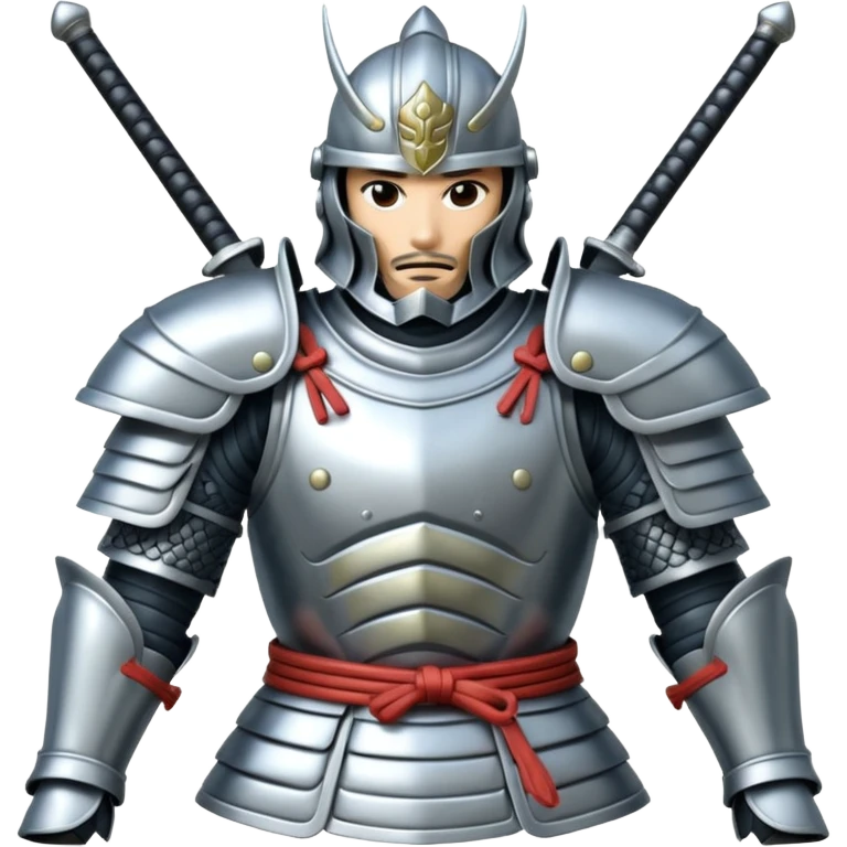 silver samurai armour emoji