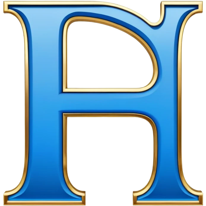 Bold Black-Blue-White-Gold Font Letter “I” emoji