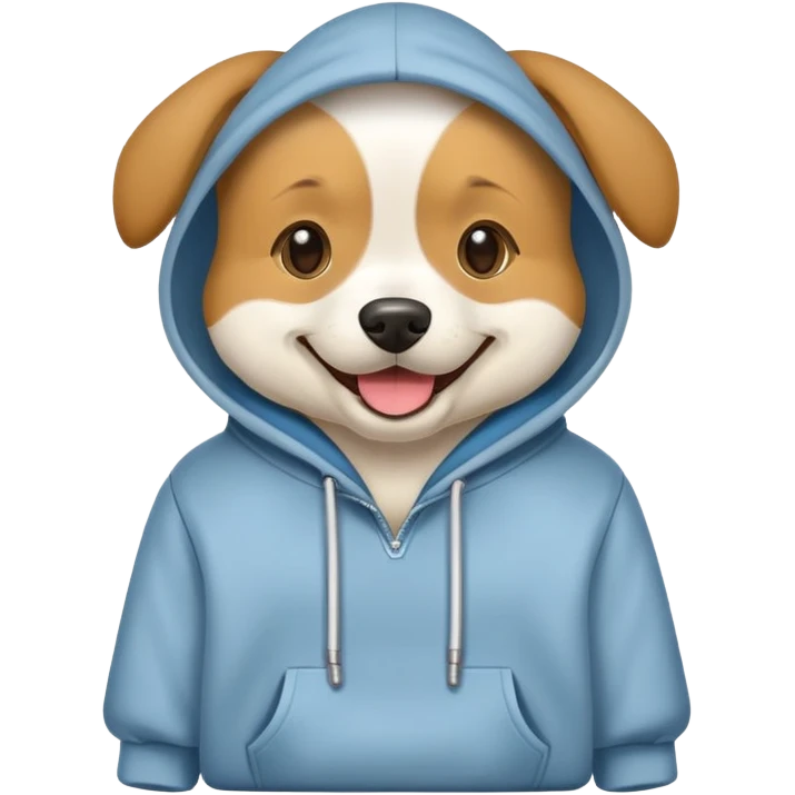 Dog wearing a hoodie  emoji