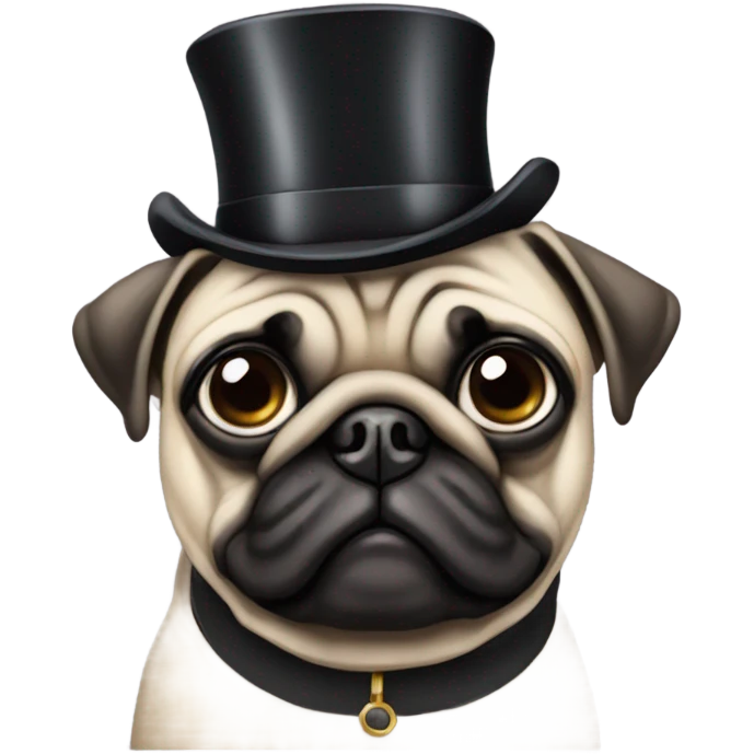 pug with a monocle emoji
