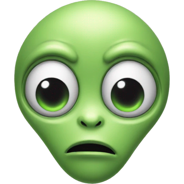 alien with exsiting face emoji