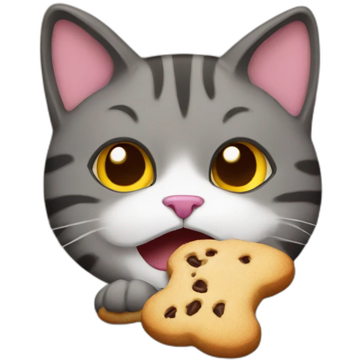 Cat-eating-cookie emoji