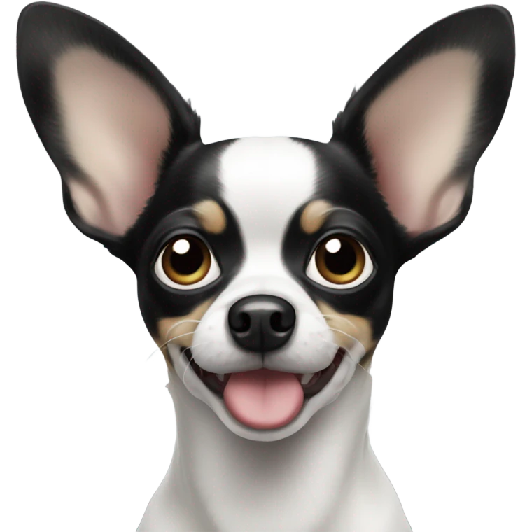 Black and White chihuahua  emoji