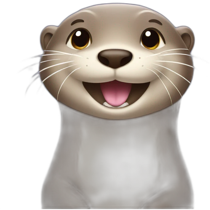 smiling otter with sparkles surrounding its face emoji
