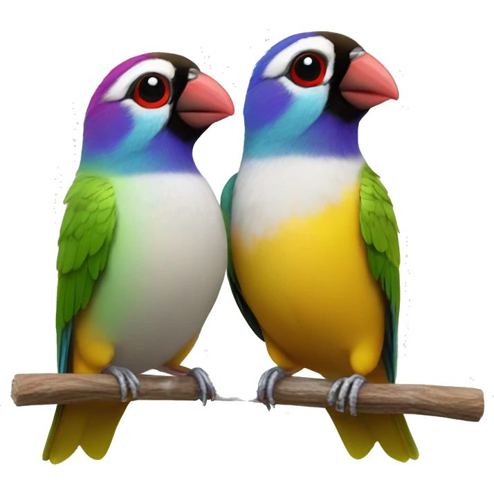 Two gouldian finches  emoji