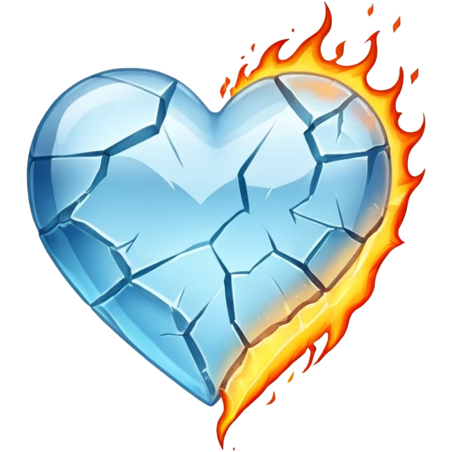 half fire half ice heart emoji