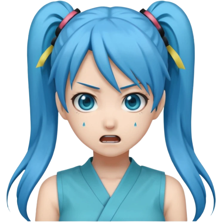 Hatsune Miku angry twintail emoji