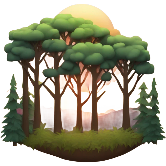 Forest at sunset emoji
