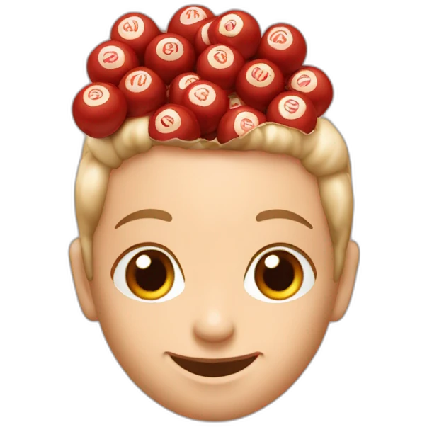 2 maltesers in hair skin coloured bag emoji