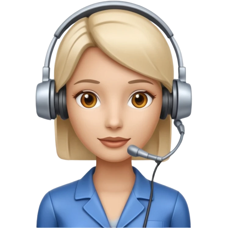 female call center bot emoji