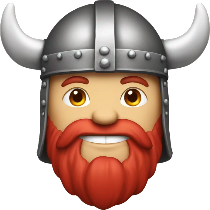 Red Smiling Viking emoji