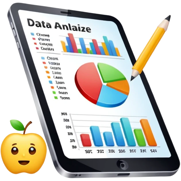 data analyze report chart no technology emoji