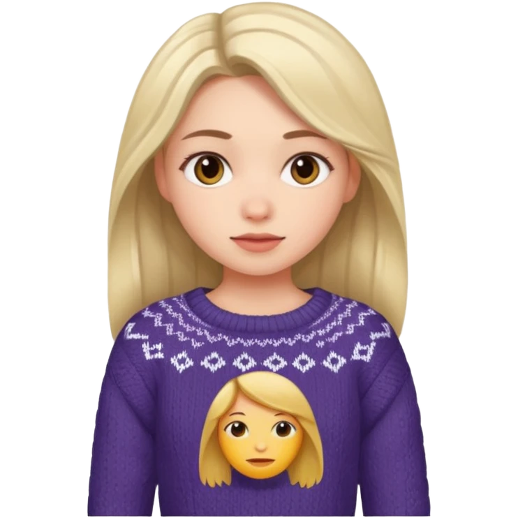 Knitted girl emoji